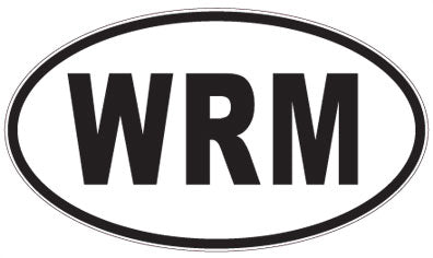 WRM - 3 Letter Initials Oval Sticker