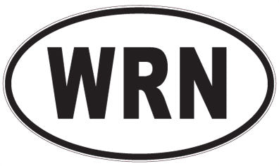 WRN - 3 Letter Initials Oval Magnet