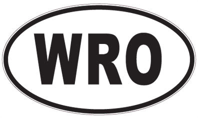 WRO - 3 Letter Initials Oval Sticker