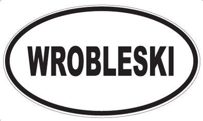 WROBLESKI - Oval Sticker
