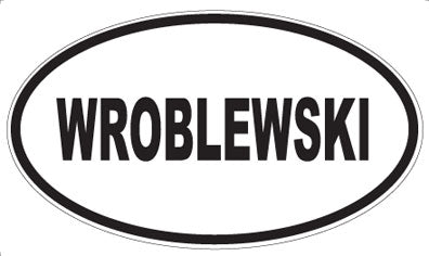 WROBLEWSKI - Oval Sticker