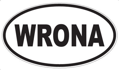 WRONA - Oval Sticker