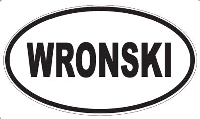 WRONSKI - Oval Sticker
