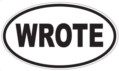 WROTE - Oval Sticker