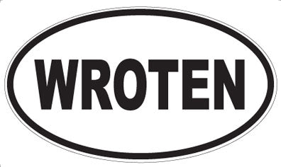 WROTEN - Oval Sticker