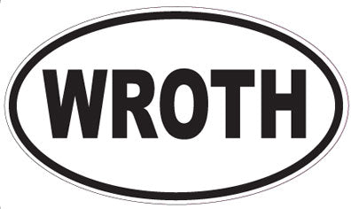 WROTH - Oval Sticker