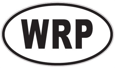 WRP - 3 Letter Initials Oval Sticker