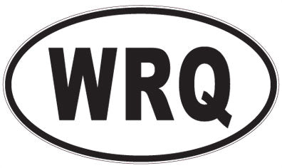 WRQ - 3 Letter Initials Oval Magnet