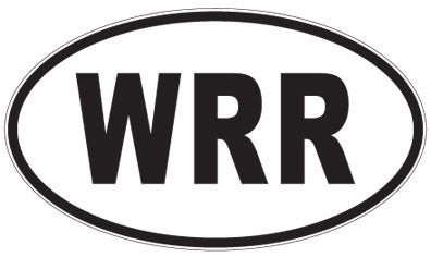 WRR - 3 Letter Initials Oval Sticker