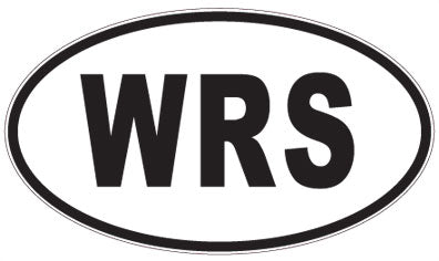 WRS - 3 Letter Initials Oval Magnet