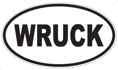 WRUCK - Oval Sticker