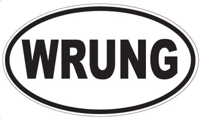 WRUNG - Oval Sticker