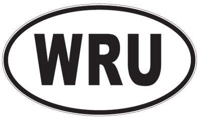 WRU - 3 Letter Initials Oval Magnet