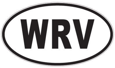 WRV - 3 Letter Initials Oval Sticker