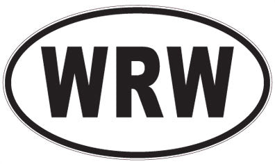 WRW - 3 Letter Initials Oval Sticker