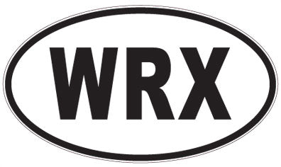 WRX - 3 Letter Initials Oval Magnet
