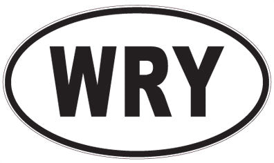 WRY - 3 Letter Initials Oval Sticker