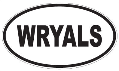 WRYALS - Oval Sticker