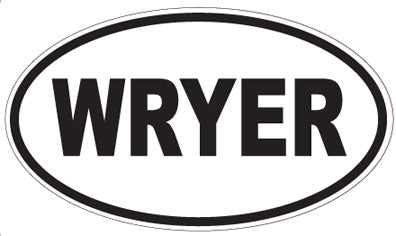 WRYER - Oval Sticker