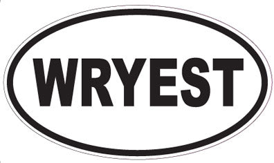 WRYEST - Oval Sticker