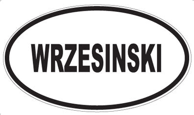 WRZESINSKI - Oval Sticker