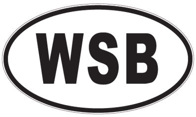 WSB - 3 Letter Initials Oval Magnet