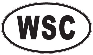 WSC - 3 Letter Initials Oval Sticker