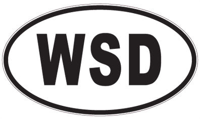 WSD - 3 Letter Initials Oval Sticker