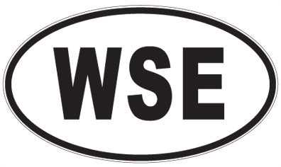 WSE - 3 Letter Initials Oval Sticker