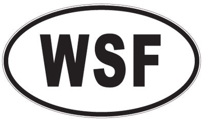 WSF - 3 Letter Initials Oval Magnet