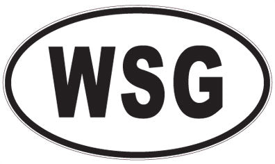 WSG - 3 Letter Initials Oval Magnet