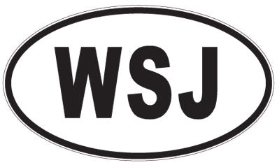 WSJ - 3 Letter Initials Oval Magnet