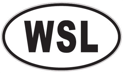 WSL - 3 Letter Initials Oval Sticker