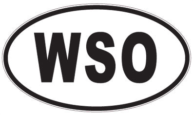 WSO - 3 Letter Initials Oval Magnet