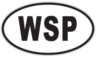 WSP - 3 Letter Initials Oval Magnet