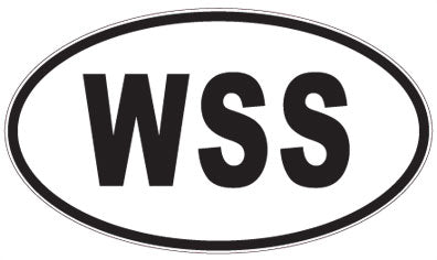 WSS - 3 Letter Initials Oval Magnet