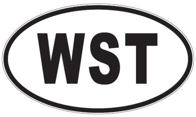 WST - 3 Letter Initials Oval Magnet