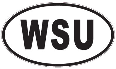 WSU - 3 Letter Initials Oval Magnet