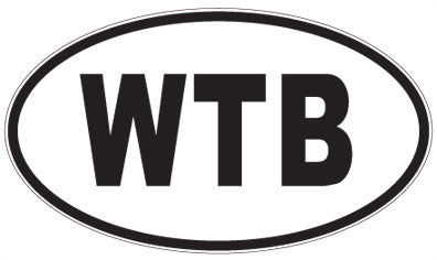 WTB - 3 Letter Initials Oval Magnet