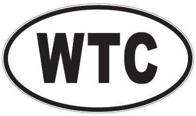 WTC - 3 Letter Initials Oval Magnet