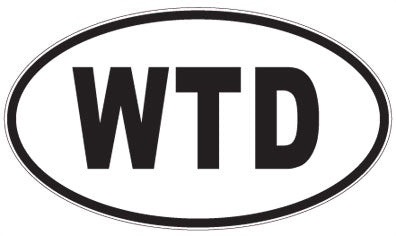 WTD - 3 Letter Initials Oval Magnet