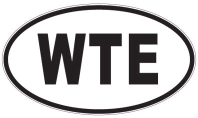 WTE - 3 Letter Initials Oval Sticker