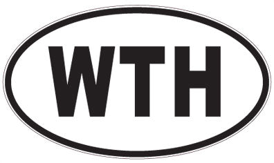 WTH - 3 Letter Initials Oval Magnet