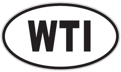 WTI - 3 Letter Initials Oval Sticker