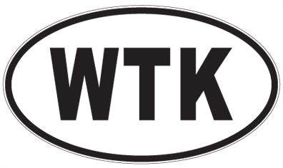 WTK - 3 Letter Initials Oval Sticker