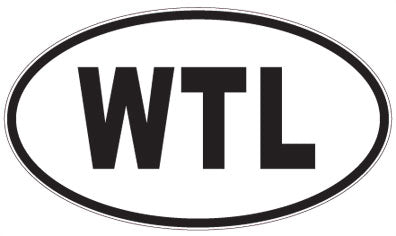 WTL - 3 Letter Initials Oval Sticker
