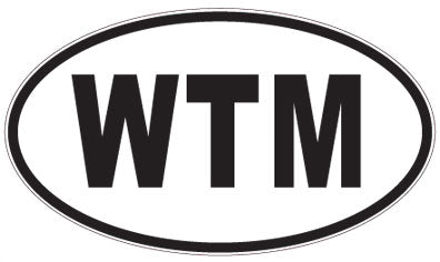 WTM - 3 Letter Initials Oval Magnet