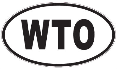 WTO - 3 Letter Initials Oval Sticker