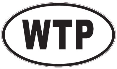 WTP - 3 Letter Initials Oval Sticker