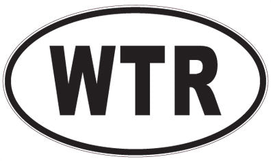 WTR - 3 Letter Initials Oval Magnet